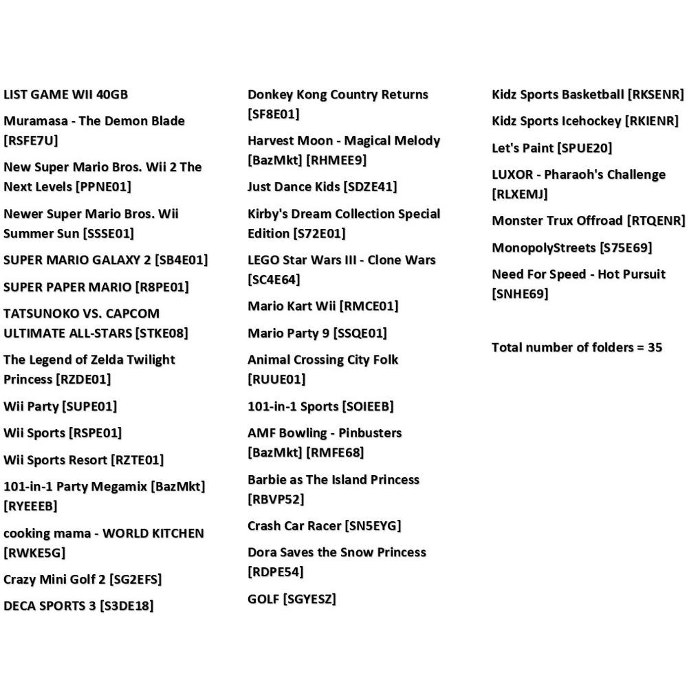 BISA CD  2Set Komplit 40gb Full Games Nintendo wii sudah HDMI Garansi 3 Bulan murah