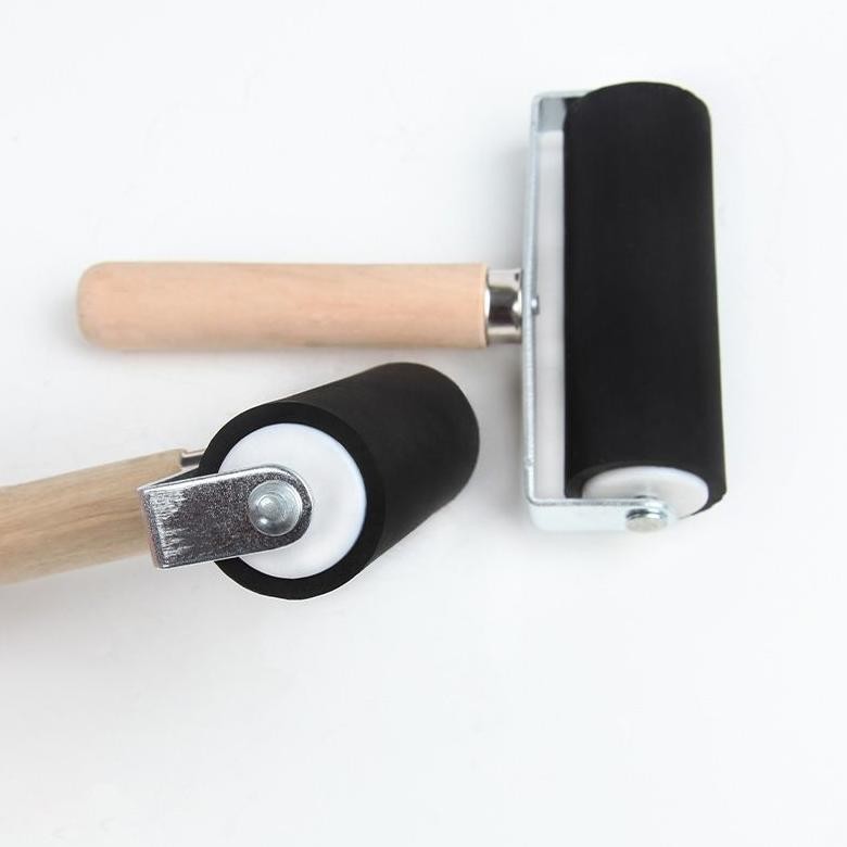 

CQ37 6/10 cm Roller Karet Hard Roll Rubber Roll Grafis Wooden Handl Untuk Printmaking Terlaris