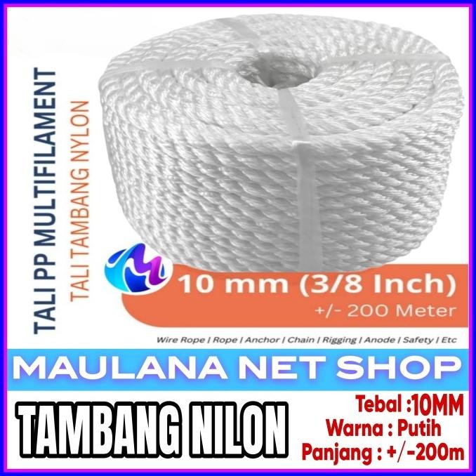 

Tali Tambang Nilon 10Mm Ketebalan -+220M Panjang 1Rol - Harga Per 1 Rol Co