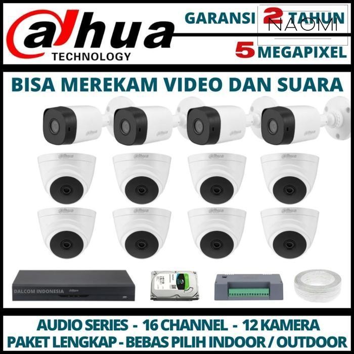 Baru Paket Cctv Dahua 5Mp Dvr 16 Channel 12 Kamera