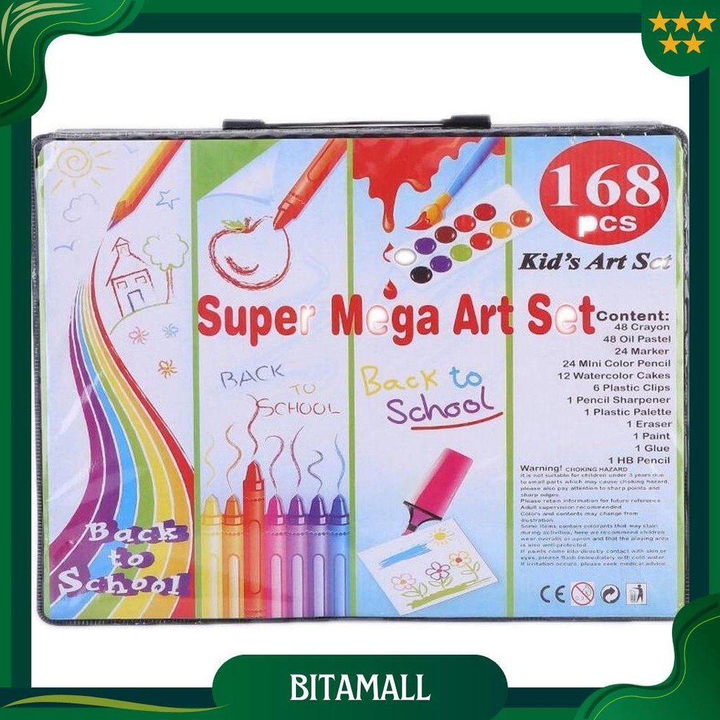 

Wd Crayon Set 168Pcs / Krayon Mewarnai Anak 168Pcs / Pensil Warna Set 168Pcs Ori