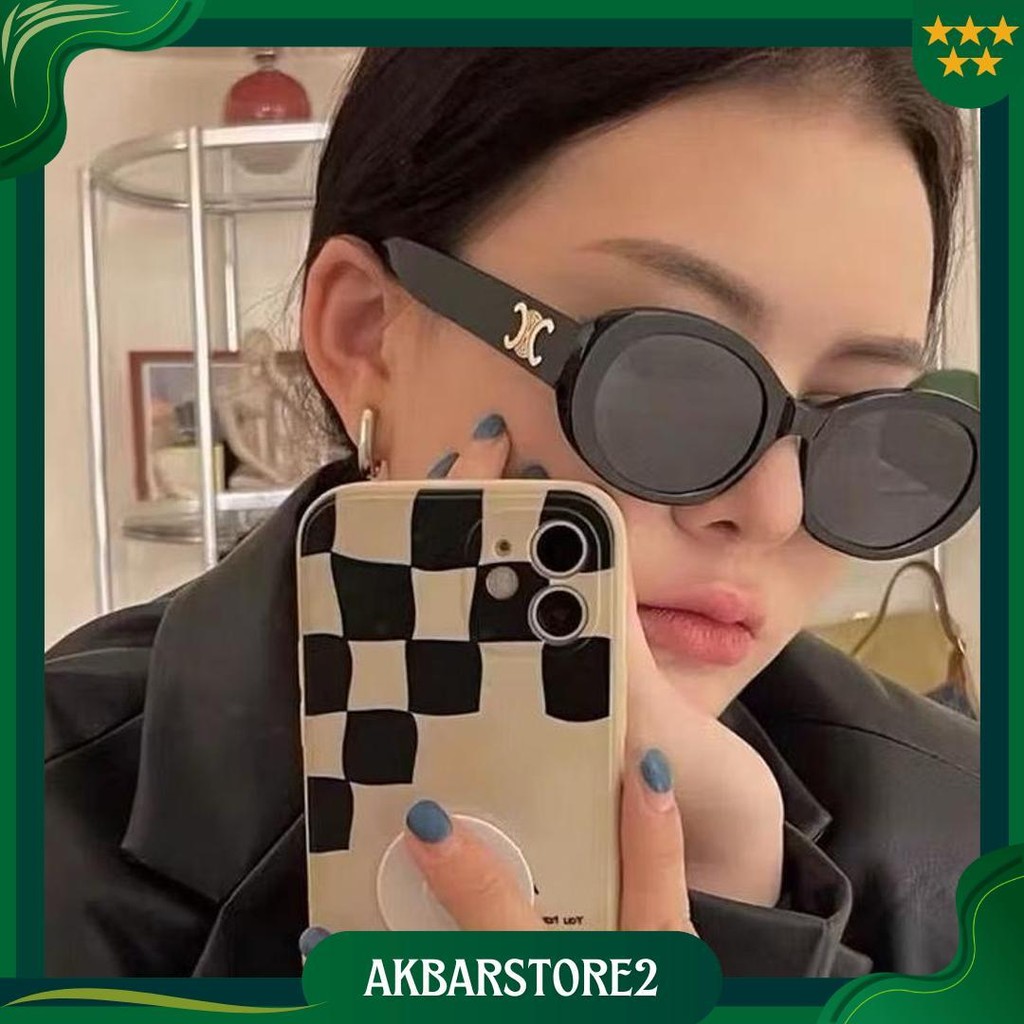 Wd Kacamata Hitam Korean Harajuku Style Round Sunglasses Same Style Of Fashion Stars K65 15968 Ori