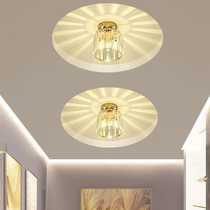 Lampu plafon ceiling kristal kotak cristal Lampu Plafon