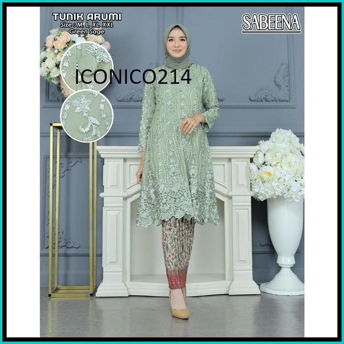 SET KEBAYA TUNIK KANCING DEPAN/ TUNIK BROKAT / KEBAYA MODERN / KEBAYA TILE / KEBAYA FAVORITE / TUNIK