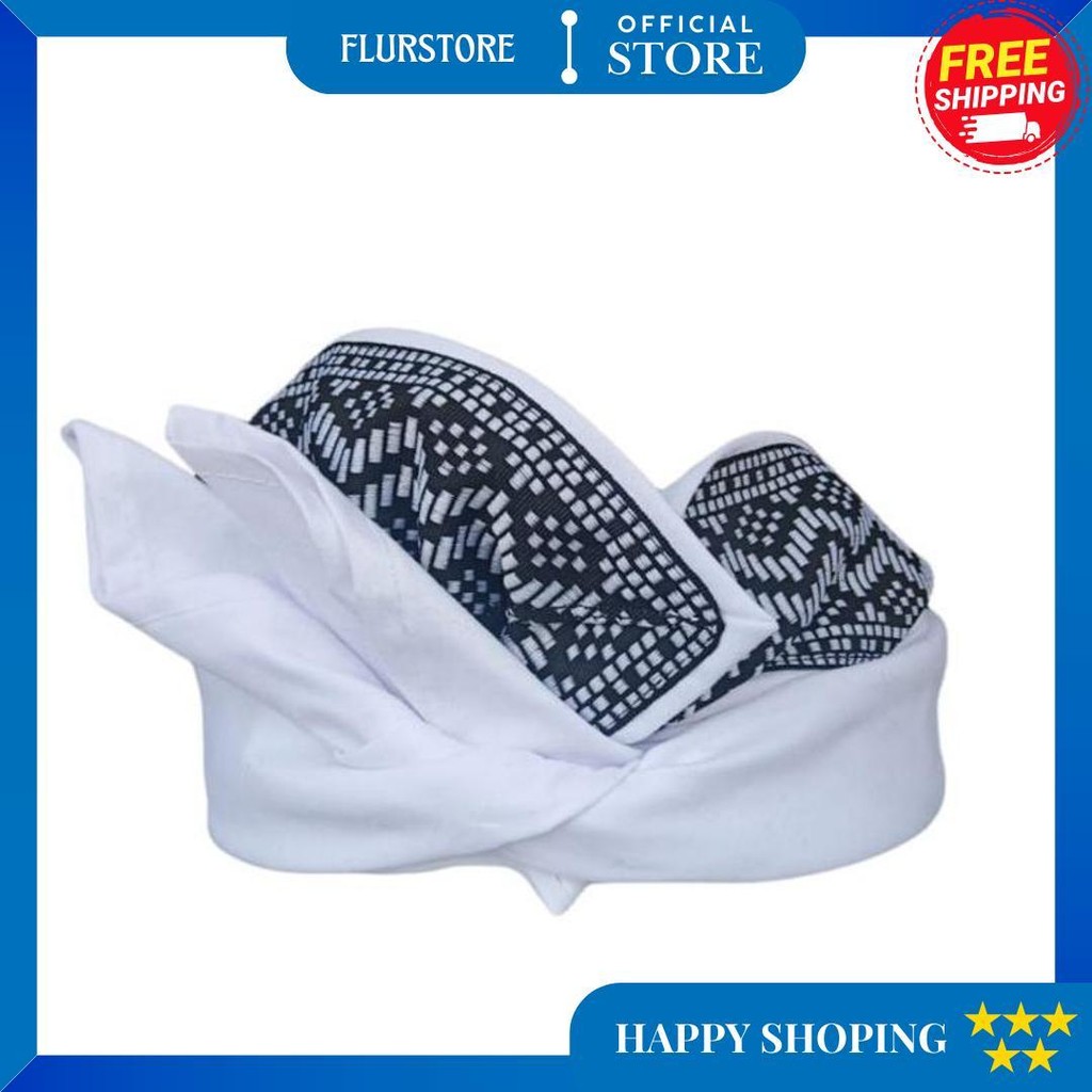 Udeng Bali Murah Putih Tepi Songket Termurah