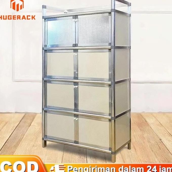 Lemari Piring Aluminium Rak Lemari Dapur Rak Piring Stainless Rak