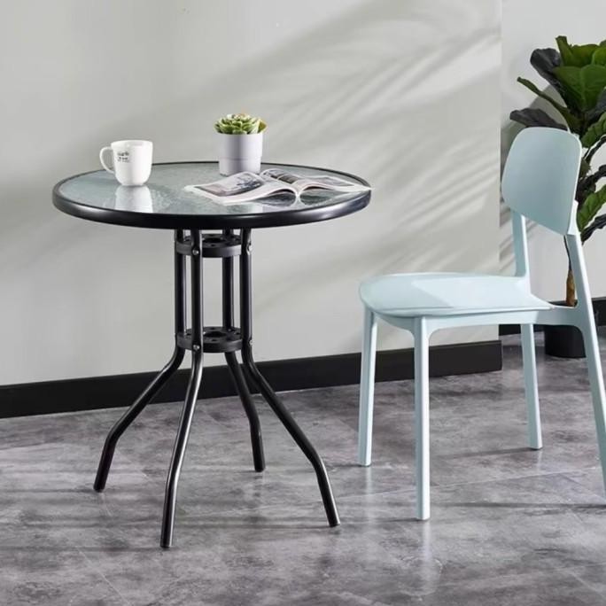 Meja Teras Meja Taman Meja Outdoor Meja Makan Meja Bundar Kaca Meja Cafe