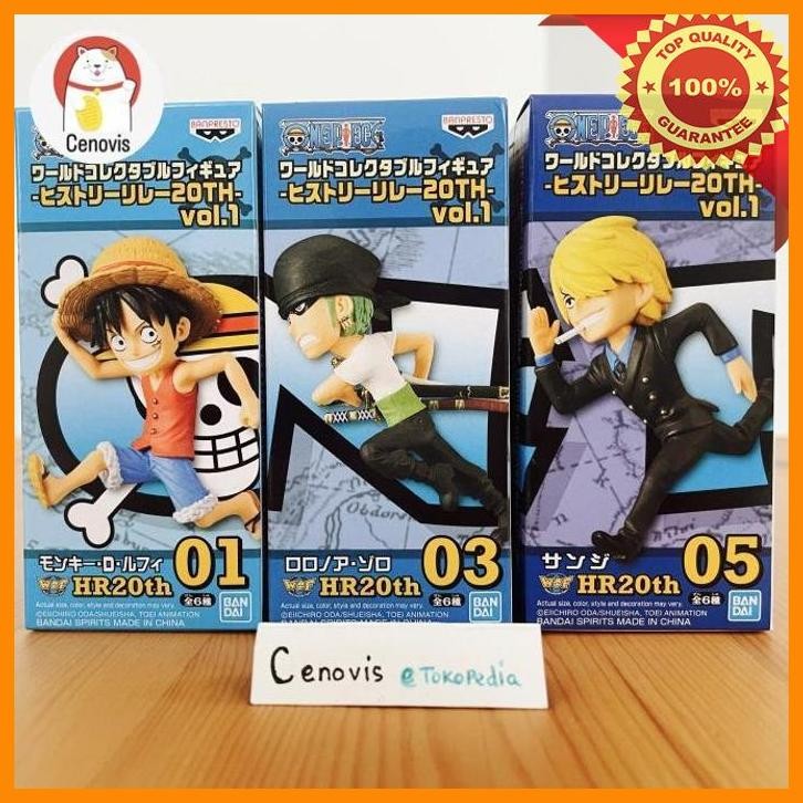 [CEN] WCF ONE PIECE RELAY LUFFY ZORO SANJI - 20TH BANPRESTO ORI