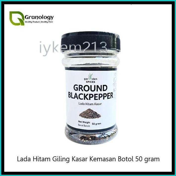 

GARDEN SPICES BUMBU KEMASAN BOTOL - LADA HITAM KASAR (50 GRAM)