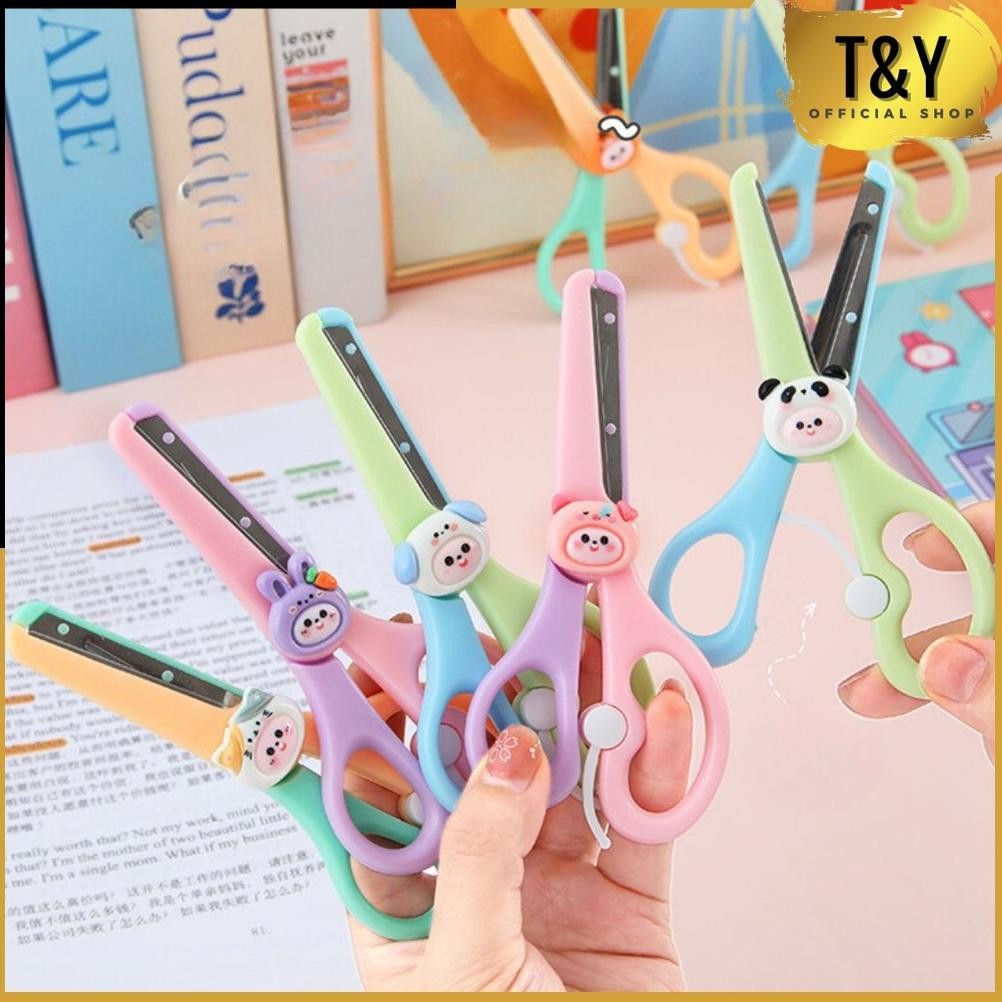 

T&Y GUNTING MINI PORTABEL KARAKTER KARTUN SCISSORS GUNTING LUCU ALAT TULIS ANAK SEKOLAH KARTUN DIY MOTIF KARAKTER HEWAN LUCU