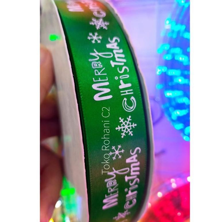 

Oh34 TR24 Pita Natal Roll Meteran Merry Christmas Hijau 2,5cm L29/8 - Hiasan Natal - Dekorasi Natal - Pita Natal - Pita Santa Termurah Terlaris