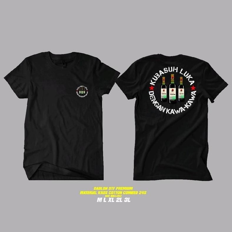 Kaos T-Shirt Kubasuh Luka Dengan Kawa Kawa / Baju Distro Kubasuh Luka Dengan Kawa Kawa