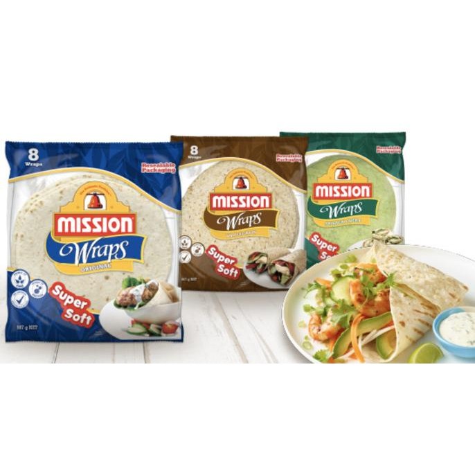 

Promo Mission Wraps 360 Gr ( 8 Wrap ) Kulit Tortilla Kebab Burrito Salad