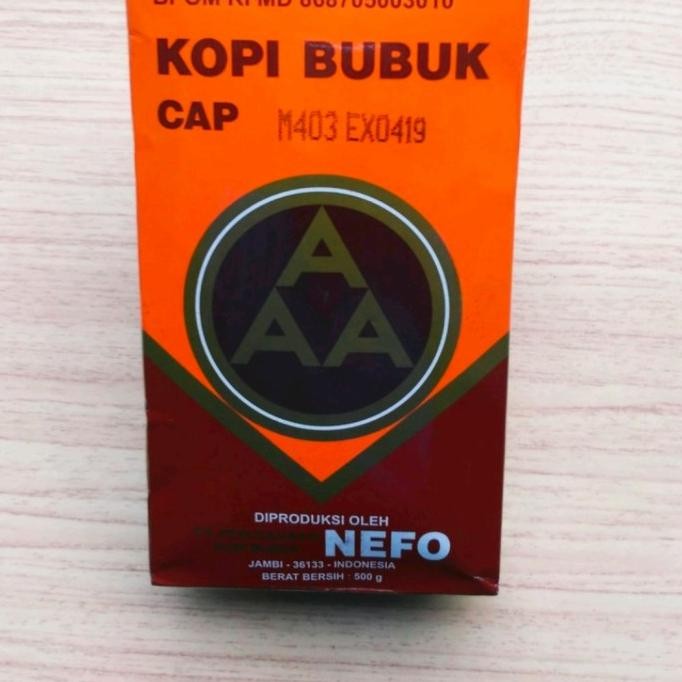 

Promo Kopi Bubuk Aaa Nefo 500 Gram Khas Jambi