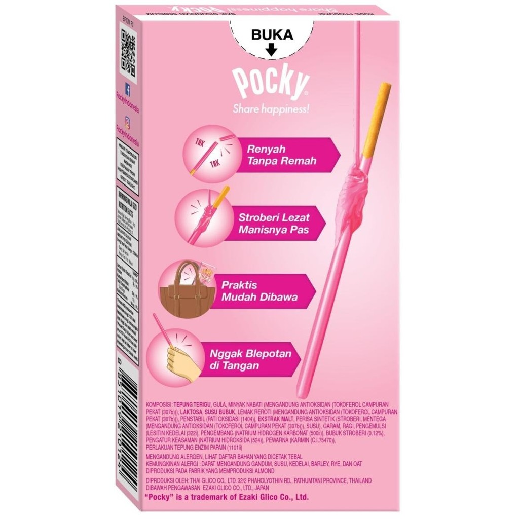 

Promo Glico Pocky Regular Pack Strawberry / Stroberi - (Harga Per 10 Box)