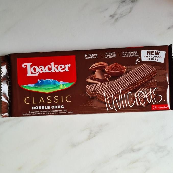

Grosir Loacker Double Choc Chocolate Cream Cocoa Wafer Biscuit Coklat Cokelat