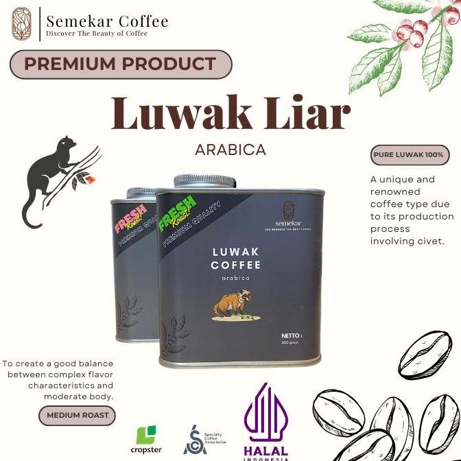 

Grosir Kopi Luwak Liar Asli Arabica Coffee Specialty | Kaleng Can Hamper Gift Kado Premium