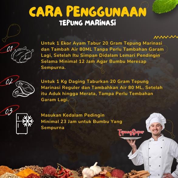 

Grosir Bumbu Fried Chicken Marinasi/Crn 1802/Tepung Super/ Kemasan 1 Kg