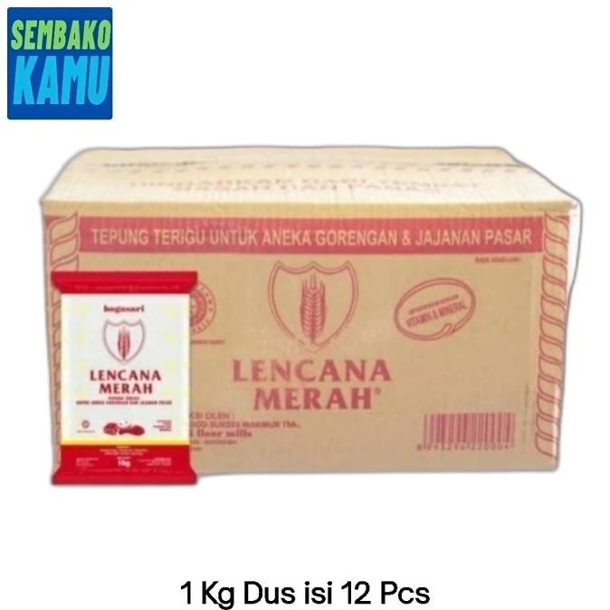 

Sale Tepung Terigu Lencana Merah 1 Kg - 1 Dus Isi 12 Pcs