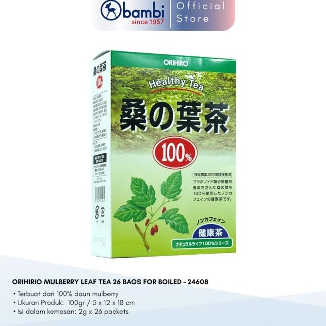 

Grosir Teh Hijau Orihiro Mulberry Leaf Premium Tea Isi 26 Bags Japan Product Original
