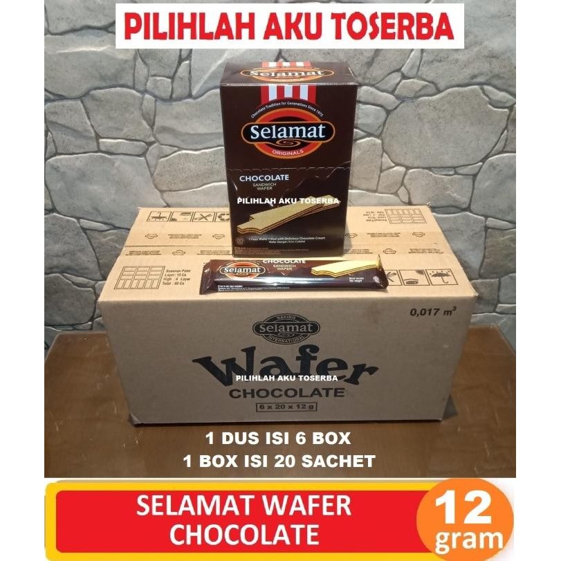 

Promo Selamat Wafer Chocolate / Coklat 12 G - ( Harga 1 Dus Isi 6 Box )