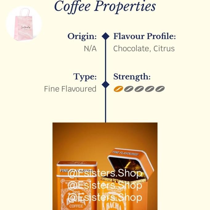 

Murah Bacha Coffee Seville Orange 100% Arabica Ground Beans Whole Beans Medium Roast Kopi Bubuk Biji Bacha Coffee 250 Gram