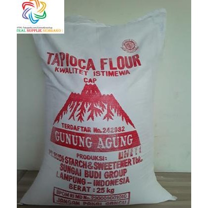 

Grosir Tepung Tapioka Cap Gunung Agung [25 Kg / 1 Karung ]