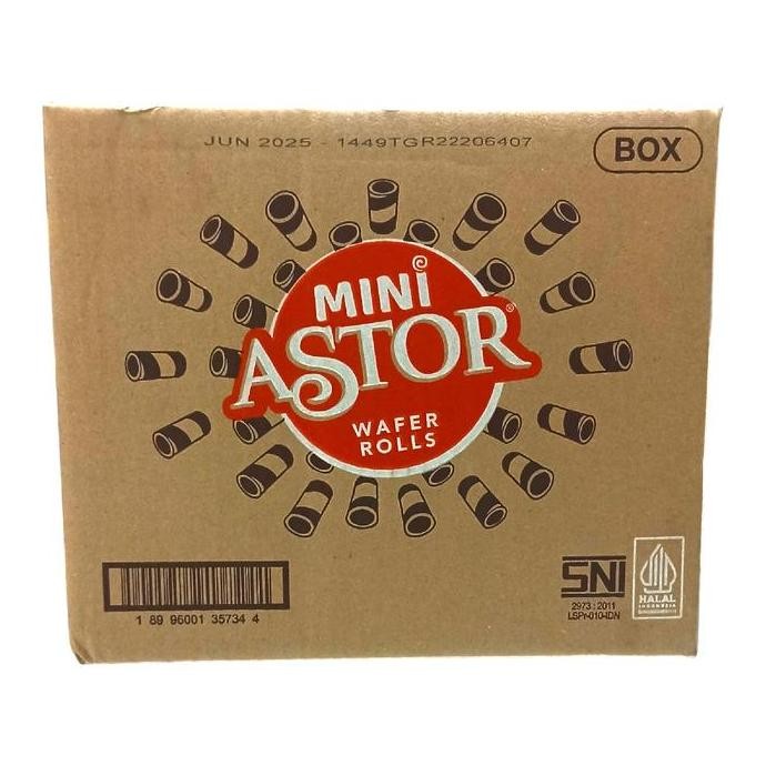 

Grosir 1 Karton Mini Astor Box Wafer Rolls 20 Gram Isi 6 Box @10 Pcs Biskuit Food Snacks Camilan Cookies Makanan Cemilan