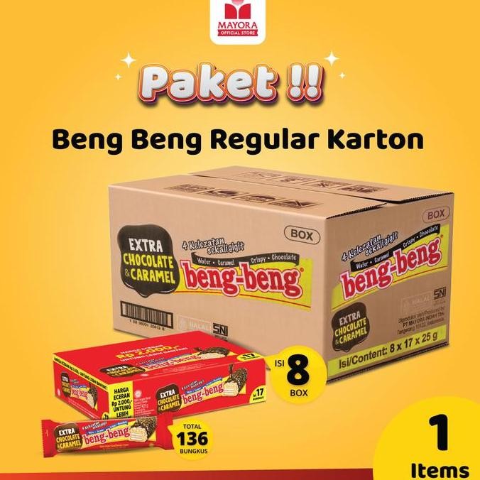 

Murah Wafer Coklat Beng Beng Regular 17 Pcs - Karton