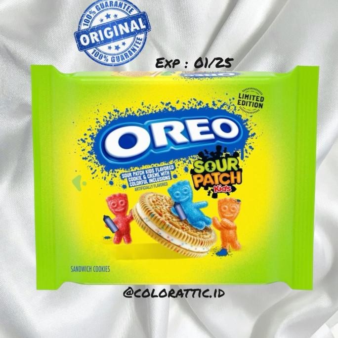 

Grosir Oreo Sour Patch Kids Sandwich Cookies, Limited Edition, 10.68 Oz - From Usa