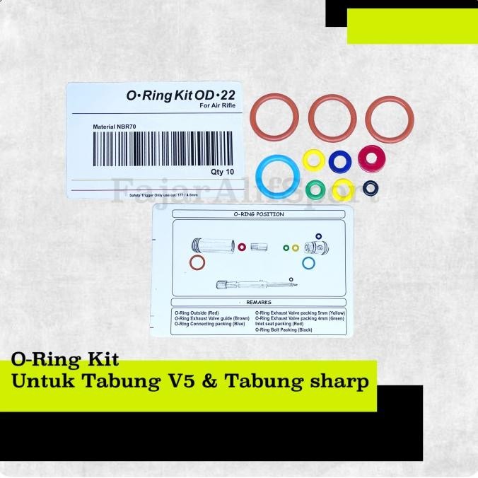 Sil Oring tabung V5 od22 - Oring kit od22 - Oring sil - tabung V5 od22 nUg