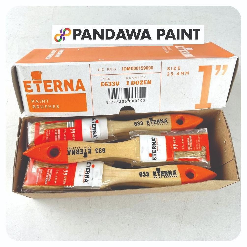 

Big Sale!!! gq-68 KUAS CAT PREMIUM ETERNA 633 1 inch per PCS/ PAINT BRUSH Murah Original