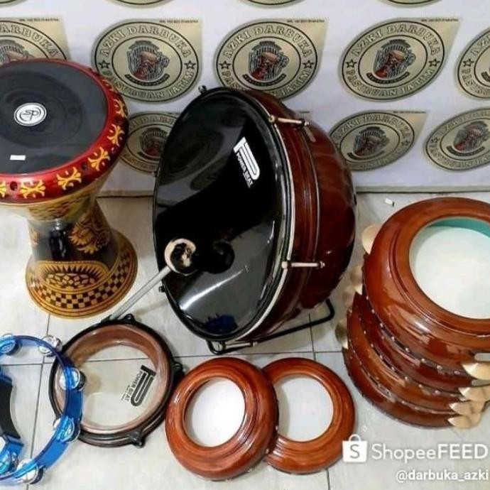 TERMURAH REBANA HADROH/ SATU SET HADROH/ DARBUKA 9IN/ ALAT HADROH