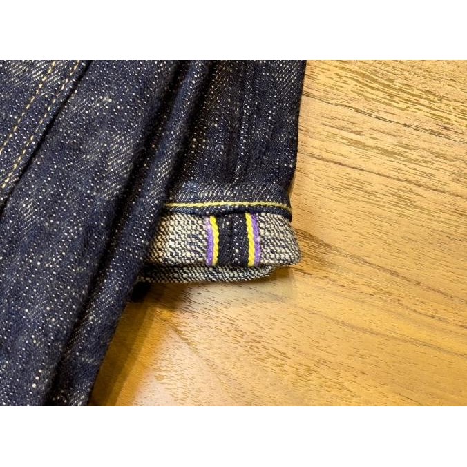 Grosir Oni Denim Oni 505 "Kasuri" 17Oz Slub Selvage Denim Retro Style Regular Straight Jeans
