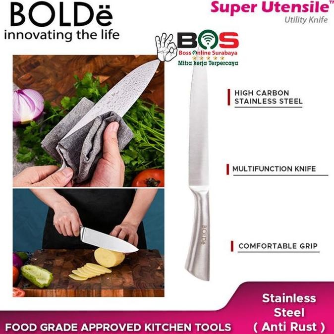 Pisau Bolde Titanium Utility Pisau Dapur Buah Stainless Steel Bolde Berkualitas