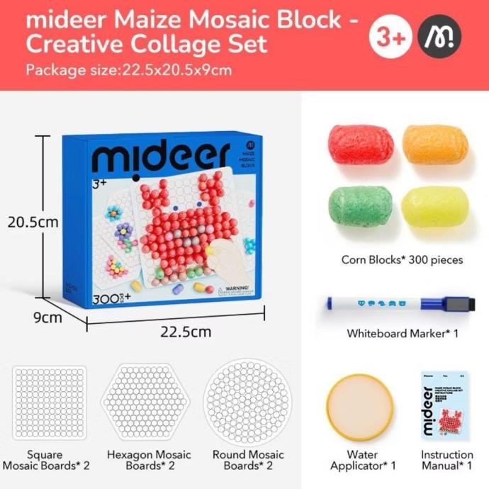 MIDEER MAIZE MOZAIC MOSAIC BLOCK - CREATIVE COLLAGE SET MAINAN MOSAIK PUZZLE ANAK KIDS TOYS 2904T