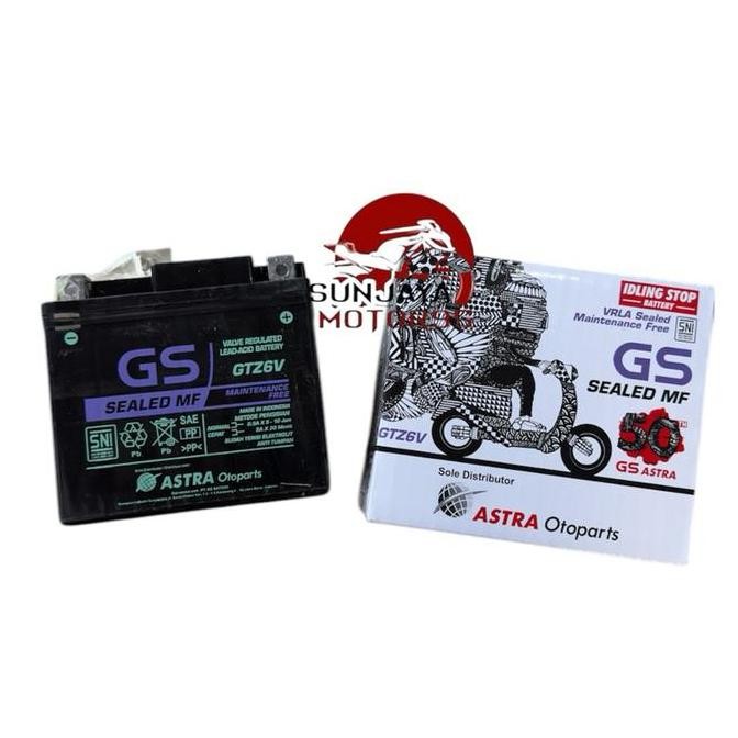 AKI KERING GS ASTRA GTZ6V ORIGINAL VARIO 125 150 N MAX CB150R SATRIA FU RX KING MF 5AH 100% ASLI 290
