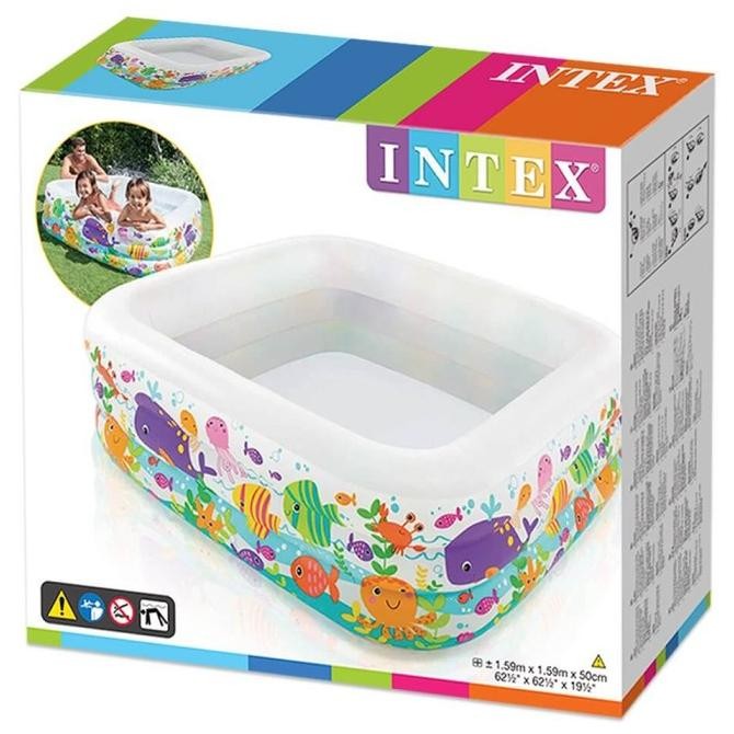 Promo Intex 57471 Clearview Aquarium Pool [159 X159X50Cm] / Kolam Anak Besar