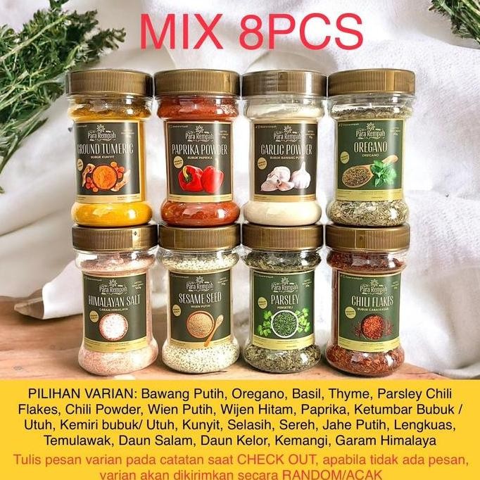 

[DAPAT 8 BUMBU] 8PCS Mix! BEBAS PILIH Rempah Bumbu Dapur premium / paket hemat bebas pilih 8pcs / request mix by pesan optional