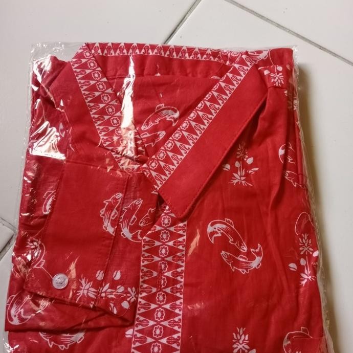 Baju Batik Lengan Panjang Sd Negeri Kota Bekasi 6L Ready