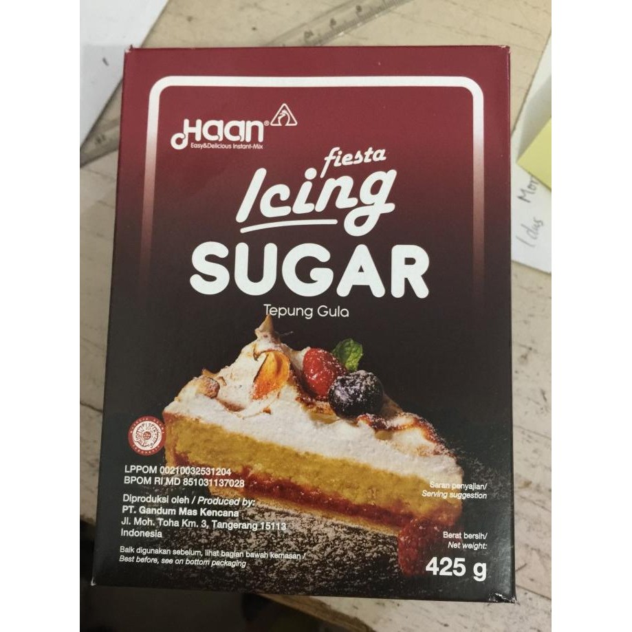 

Haan Icing Sugar Fiesta Bubuk gula halus berkualitas 425 gr nUg