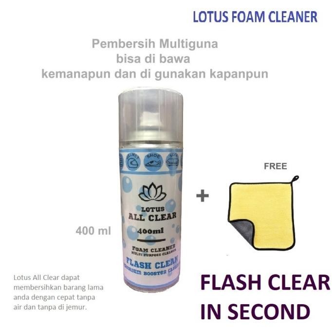 2 Botol Lotus All Clear Foam Cleaner Pembersih Serbaguna 400Ml Original