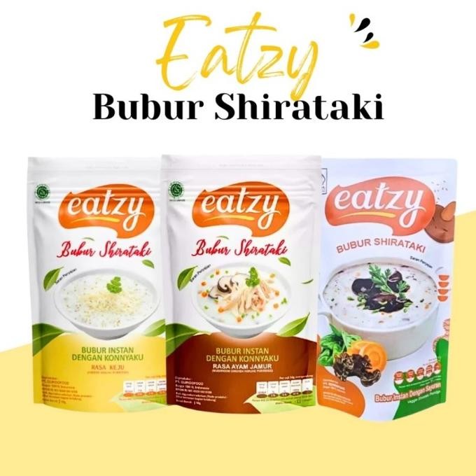 

Eatzy Bubur Shirataki Ayam Jamur Keju Veggie 50gr | Instant Rice nUg