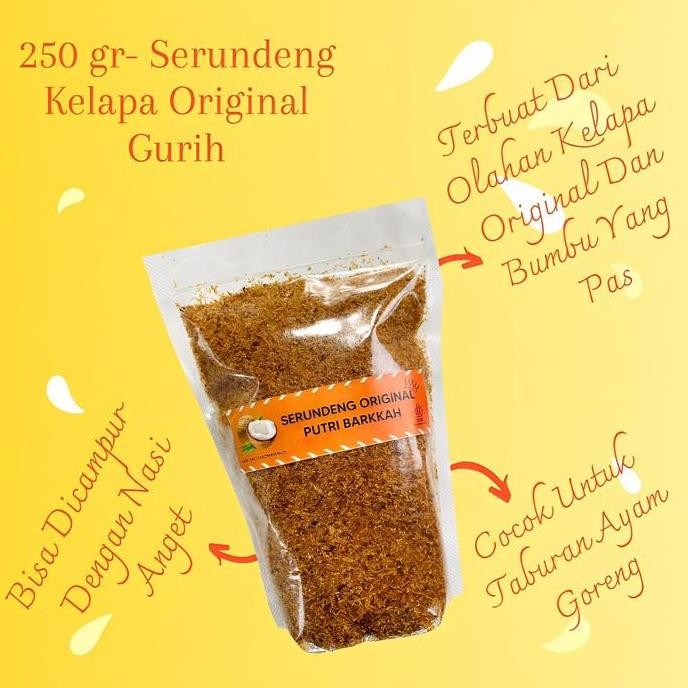 

250 gr - SERUNDENG KELAPA ORIGINAL GURIH Ayam Goreng nUg