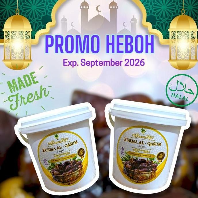 

[Dapat 2 Ember]Promosi Kurma kemasan ember berat 400gram exp. panjang september 2026 nUg