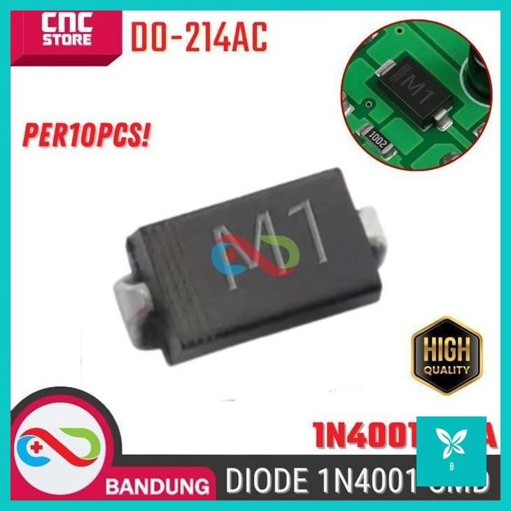 | CNS | 10PCS DIODE 1N4001 M1 SMA DIODA M1 1N4001 SMD SMT DIODE 1A