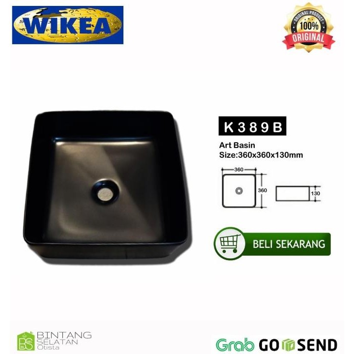 Wastafel Wikea K 389 B / Wastafel Wikea K389 Black Co