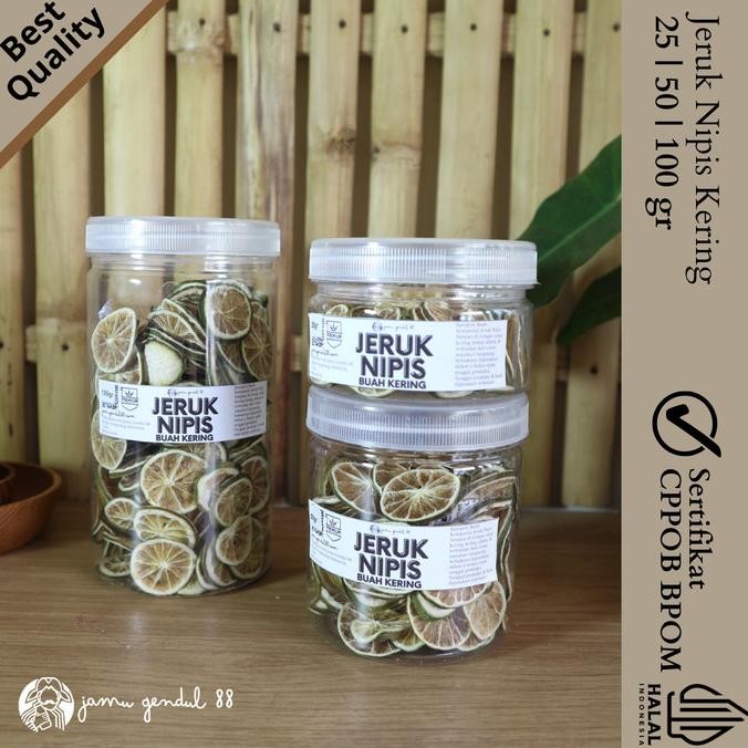 

Jeruk Nipis Iris Kering - Dried Lime Slice - Buah Kering by Jamu Gendul 88 Kualitas Premium nUg