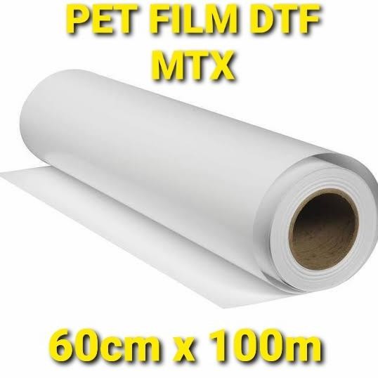 TERBARU PET FILM DTF 60CM X 100M COATING TEBAL WARNA PEKAT SABLON TINTA DTF