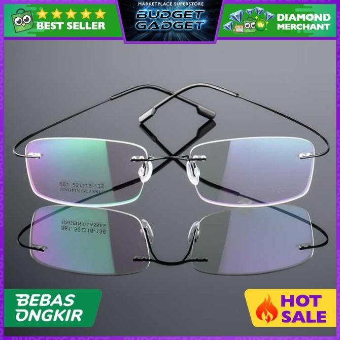 new fonex frame kacamata frameless titanium ultra light - jhy-295